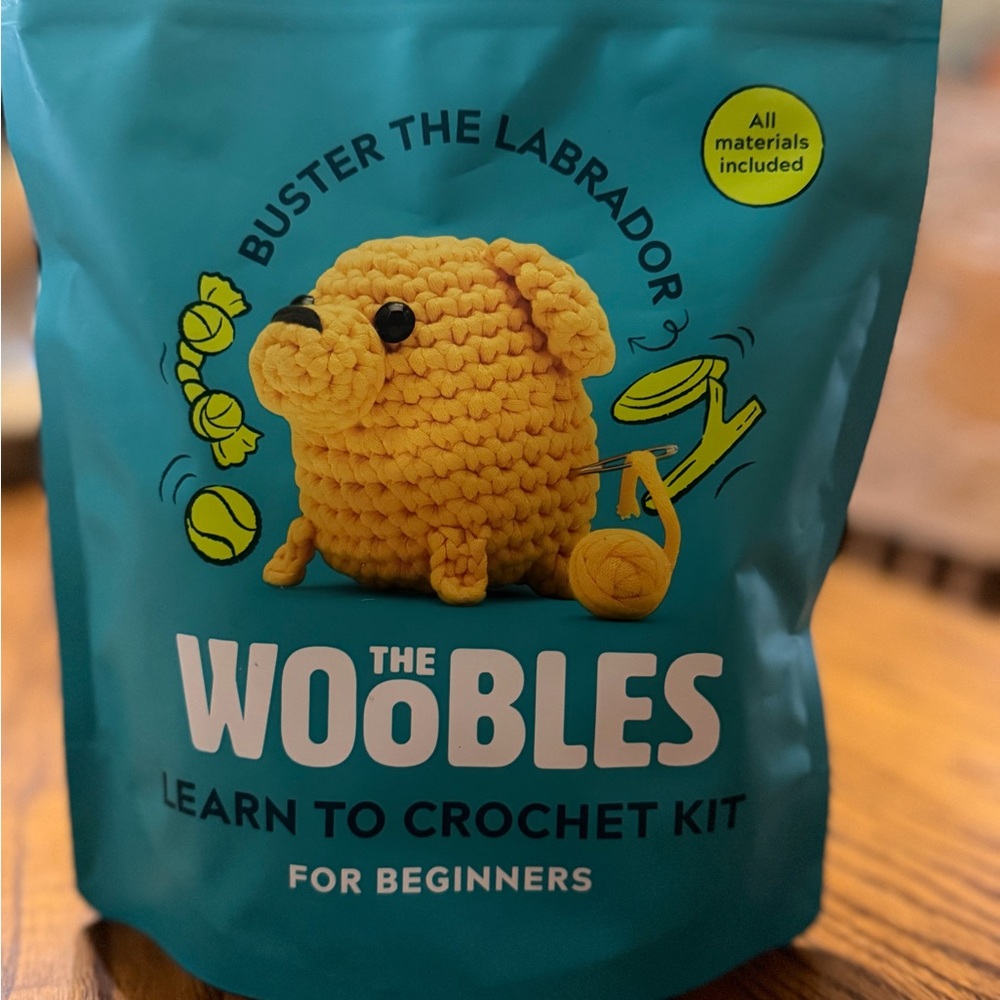 The Woobles Buster the Labrador Crochet Kit - Yellow